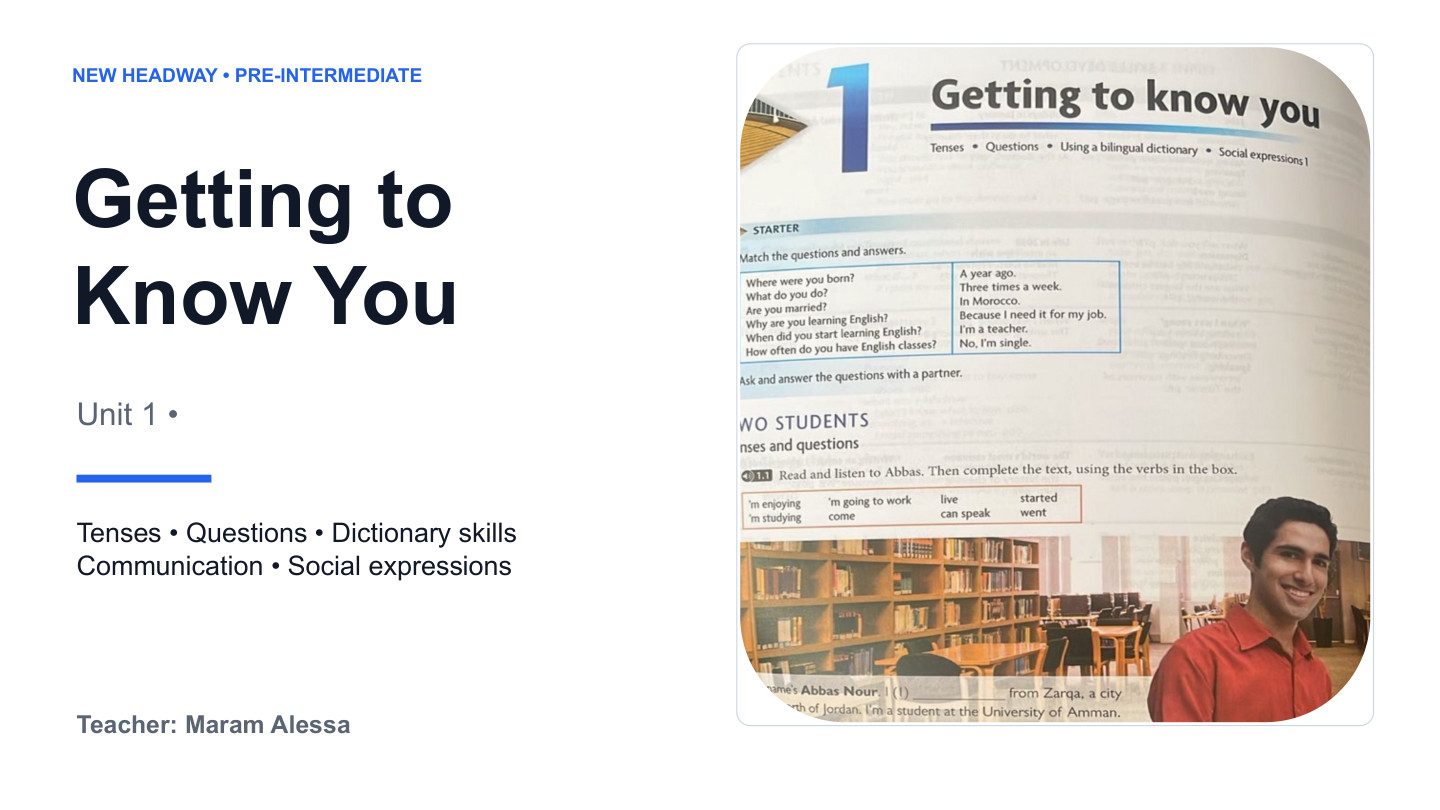 Getting to Know You — إصدار الشرق الأوسط